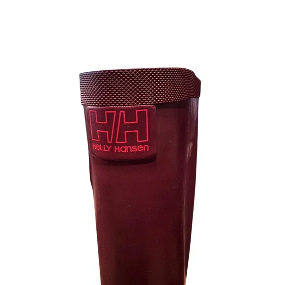 Helly Hansen W Veierland 2 Burgundy Rubber Tall Rain Boots Women US 6 EU 36 UK 4 - Picture 5 of 7